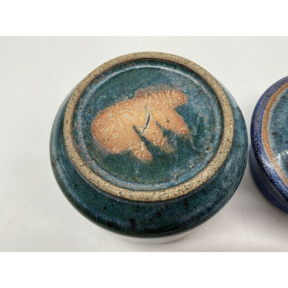 French Butter Keeper Hand Thrown Pottery One of a Kind Hand Crafted Pottery VTG - Picture 15 of 16